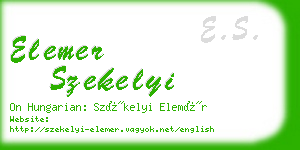 elemer szekelyi business card